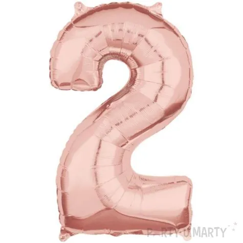 balon foliowy cyfra 2 szampanski amscan 26 dgt