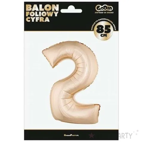 balon foliowy cyfra 2 szampanski godan 34 dgt
