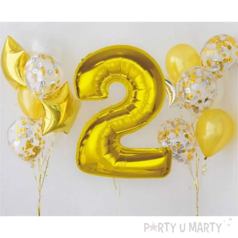 balon foliowy cyfra 2 zloty godan 36 dgt