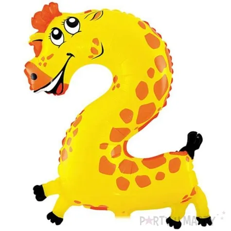 balon foliowy cyfra 2 zyrafa oem 16 dgt