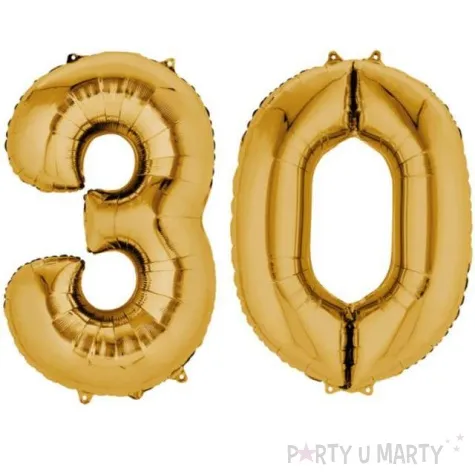 balon foliowy cyfra 3 0 30 urodziny 34 amscan zlota