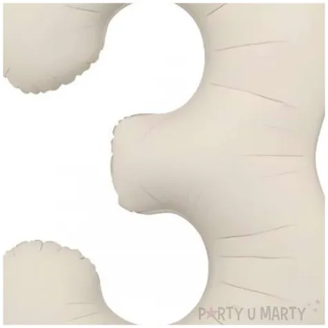 balon foliowy cyfra 3 bezowy matowy dekoracja na urodziny 34 dgt