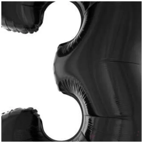 balon foliowy cyfra 3 czarny funny fashion 40 dgt