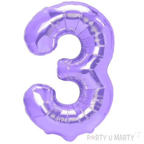 balon foliowy cyfra 3 fioletowy partypal 39 dgt