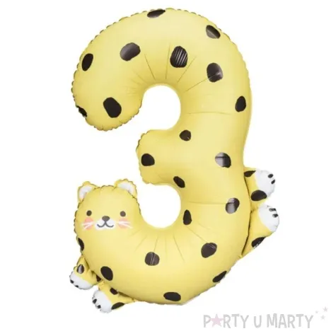 balon foliowy cyfra 3 gepard partydeco 38 dgt