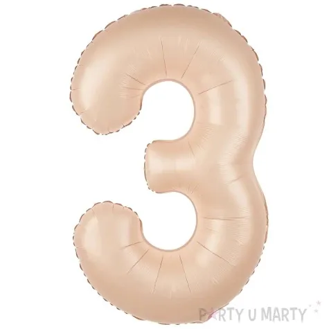 balon foliowy cyfra 3 karmelowy partypal 39 dgt