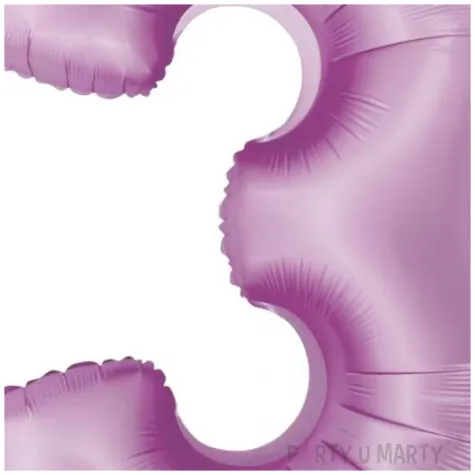 balon foliowy cyfra 3 lawendowy matowy godan 30 dgt