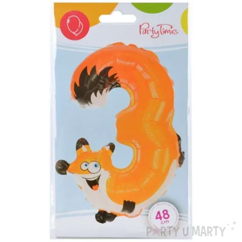 balon foliowy cyfra 3 lisek arpex 18 shp