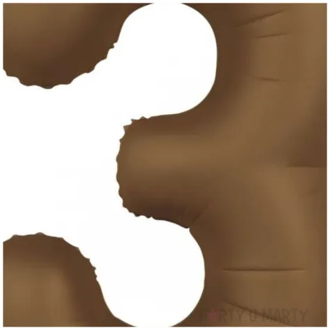 balon foliowy cyfra 3 mat braz czekoladowy folat 34 dgt