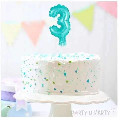 balon foliowy cyfra 3 micro blekitny godan 5 dgt