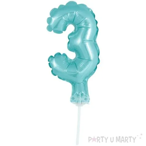 balon foliowy cyfra 3 micro blekitny godan 5 dgt