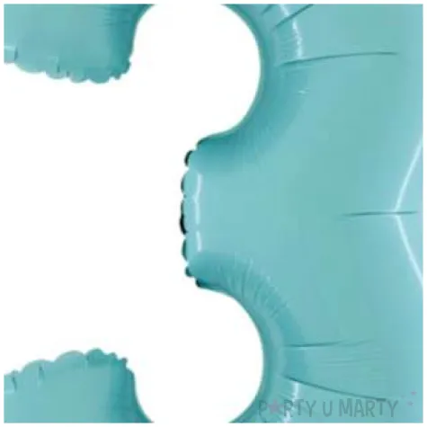 balon foliowy cyfra 3 niebieski pastel grabo 26 dgt