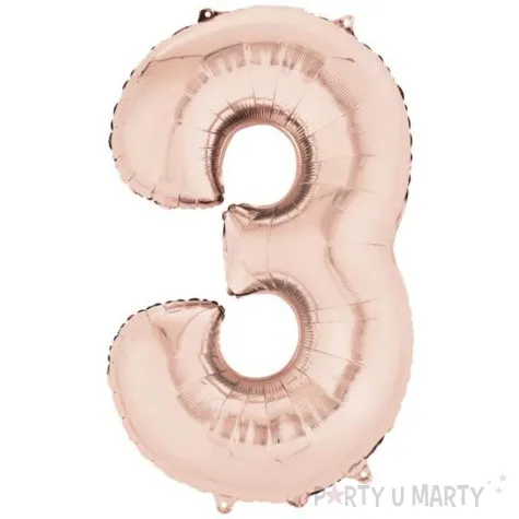 balon foliowy cyfra 3 szampanski amscan 34 dgt