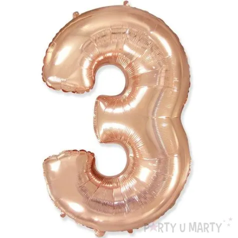 balon foliowy cyfra 3 szampanski flexmetal 34 dgt
