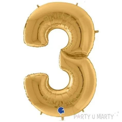 balon foliowy cyfra 3 zloty grabo 64 dgt