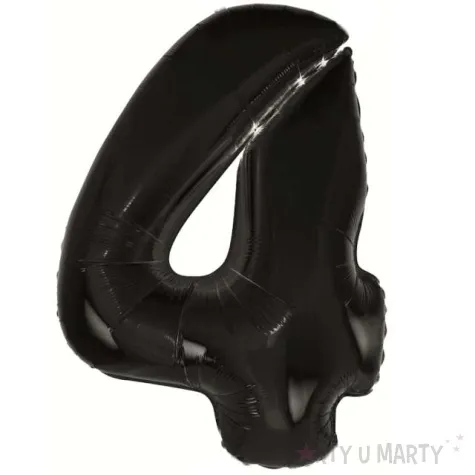 balon foliowy cyfra 4 beauty and charm czarny godan 36 dgt