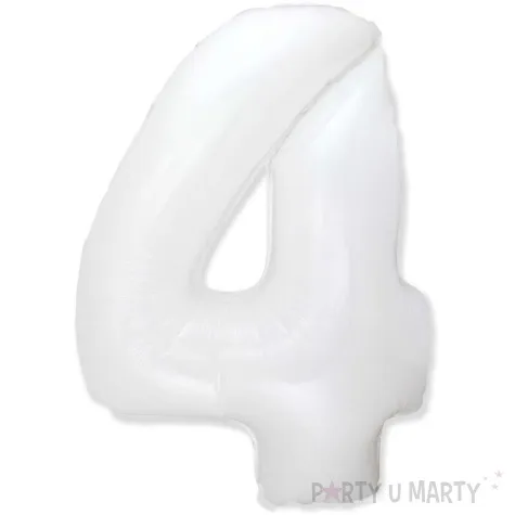 balon foliowy cyfra 4 bialy flexmetal 33 dgt