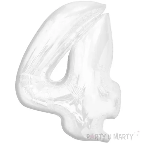 balon foliowy cyfra 4 bialy godan 36 dgt