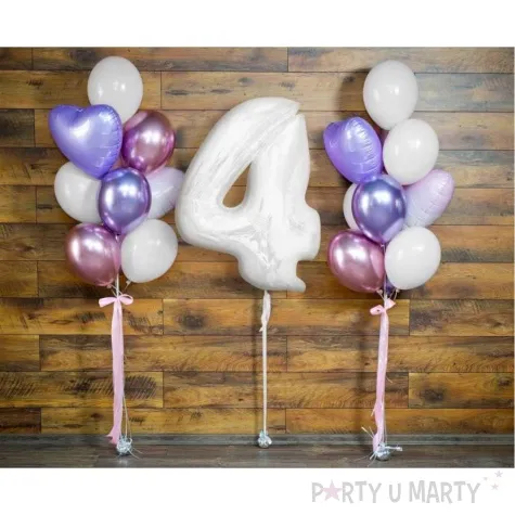 balon foliowy cyfra 4 bialy godan 36 dgt