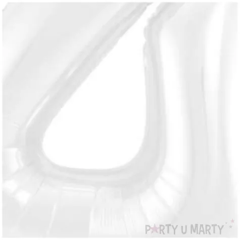 balon foliowy cyfra 4 bialy jix 40 dgt