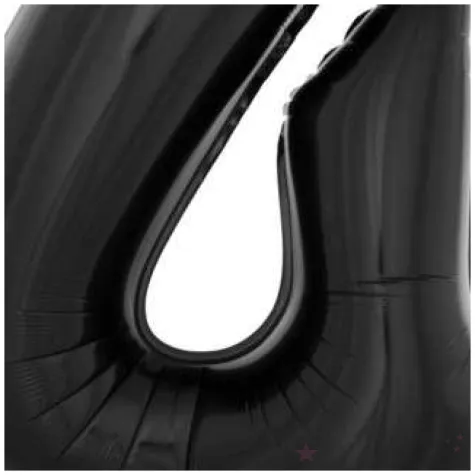 balon foliowy cyfra 4 czarny funny fashion 40 dgt