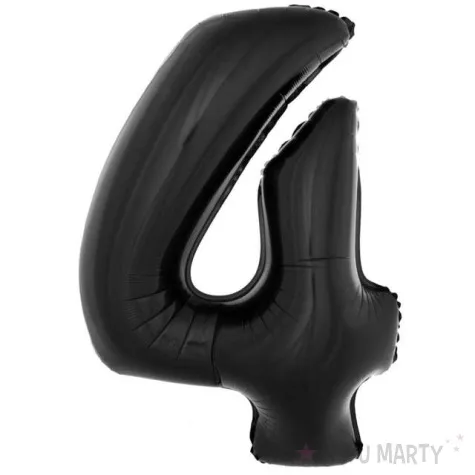 balon foliowy cyfra 4 czarny funny fashion 40 dgt