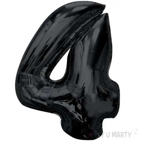 balon foliowy cyfra 4 czarny godan 36 dgt