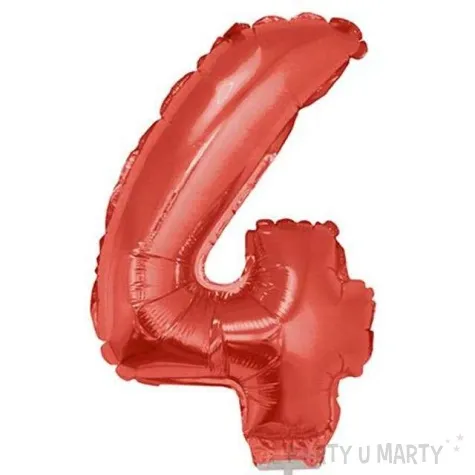 balon foliowy cyfra 4 czerwony funny fashion 16 dgt