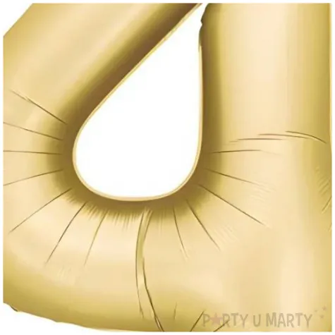 balon foliowy cyfra 4 dekoracja na urodziny zloty matowy 34 dgt