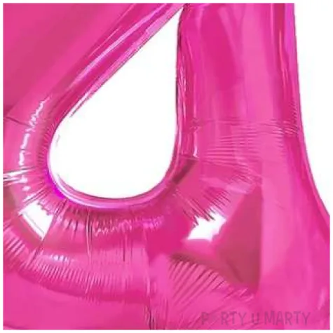 balon foliowy cyfra 4 fuksja partypal 16 dgt