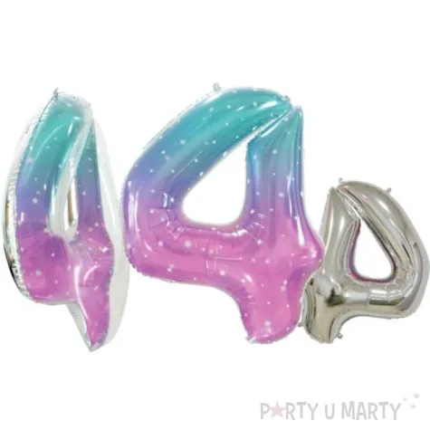 balon foliowy cyfra 4 kosmos teczowy godan 31 dgt