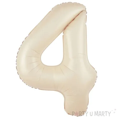 balon foliowy cyfra 4 kremowy 39 dgt