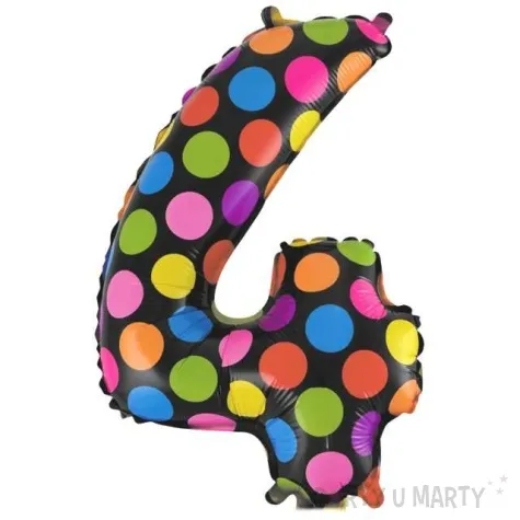 balon foliowy cyfra 4 kropki oem 16 dgt