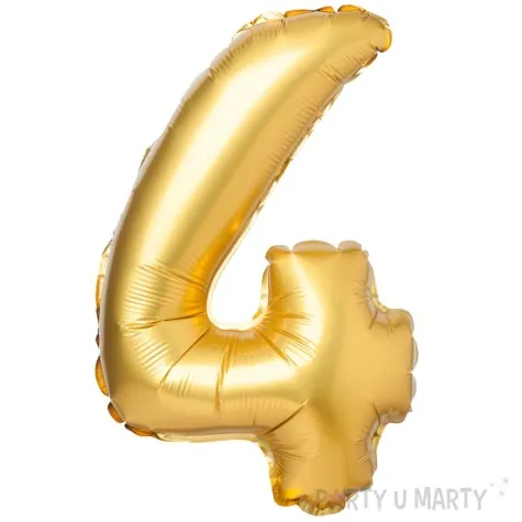 balon foliowy cyfra 4 matowa zloty arpex 36 cali dgt