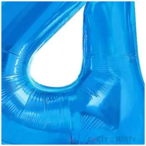 balon foliowy cyfra 4 niebieski partypal 16 dgt