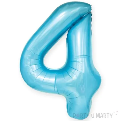 balon foliowy cyfra 4 niebieski partypal 39 dgt