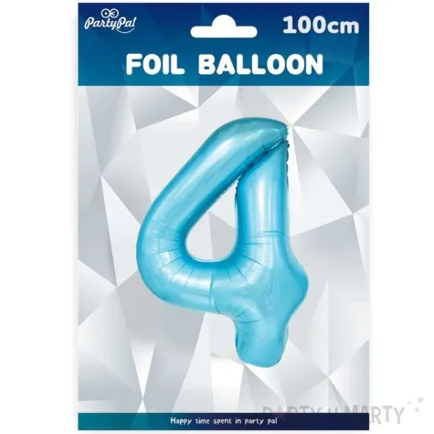 balon foliowy cyfra 4 niebieski partypal 39 dgt