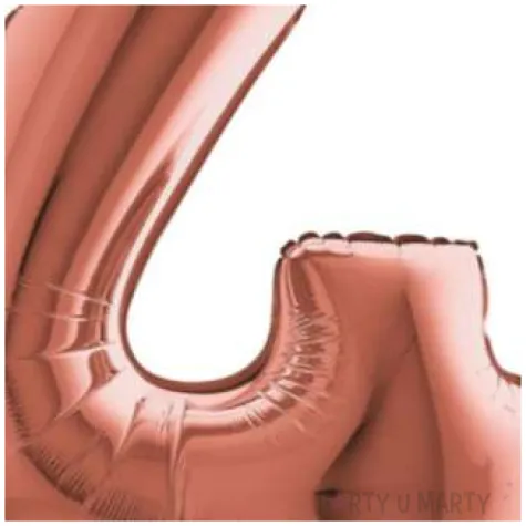 balon foliowy cyfra 4 rozowe zloto grabo 26 dgt