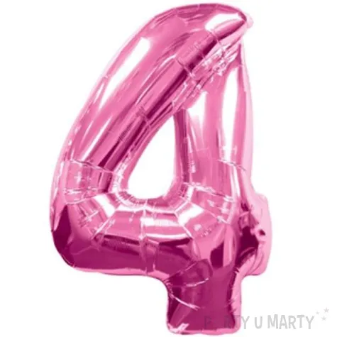 balon foliowy cyfra 4 rozowy amscan 34 dgt