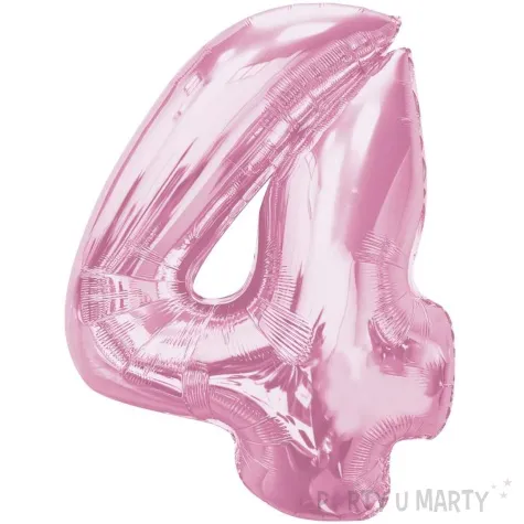 balon foliowy cyfra 4 rozowy jasny godan 36 dgt