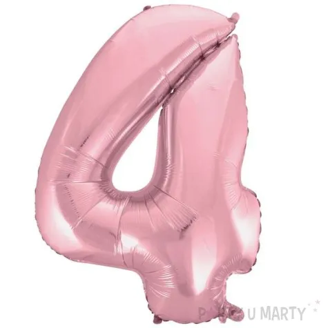 balon foliowy cyfra 4 rozowy jasny godan 45 dgt