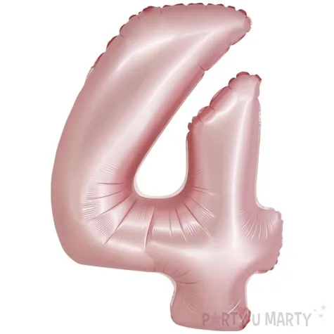 balon foliowy cyfra 4 rozowy matowy godan 30 dgt