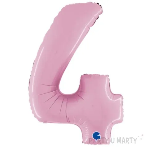 balon foliowy cyfra 4 rozowy pastel grabo 26 dgt