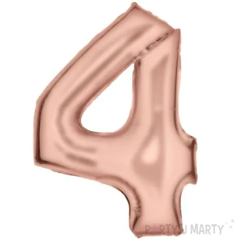 balon foliowy cyfra 4 satynowy rozowe zloto amscan 34 dgt