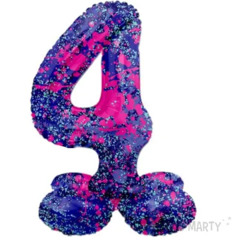 balon foliowy cyfra 4 stojaca galaxy splash folat 28 dgt