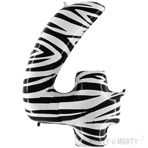 balon foliowy cyfra 4 zebra grabo 40 dgt