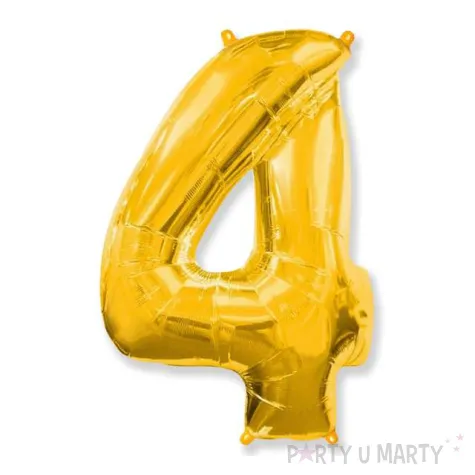 balon foliowy cyfra 4 zloty flexmetal 34 dgt