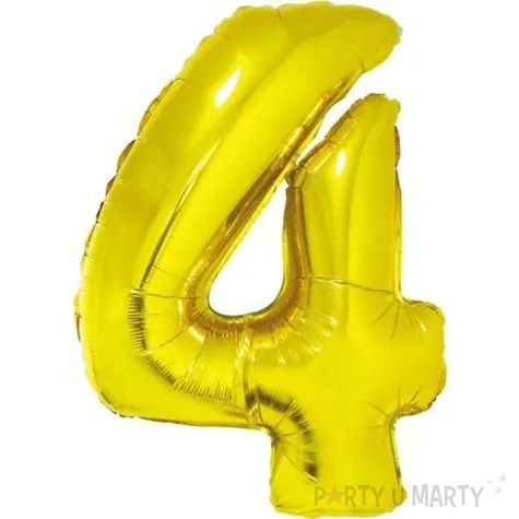 balon foliowy cyfra 4 zloty godan 14 dgt