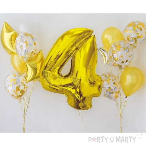 balon foliowy cyfra 4 zloty godan 36 dgt