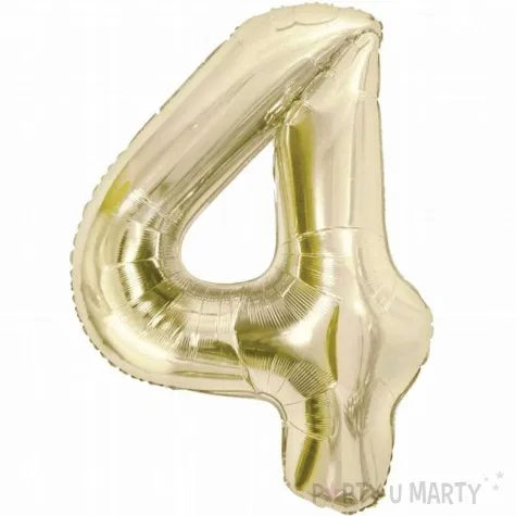 balon foliowy cyfra 4 zloty jasny godan 33 dgt